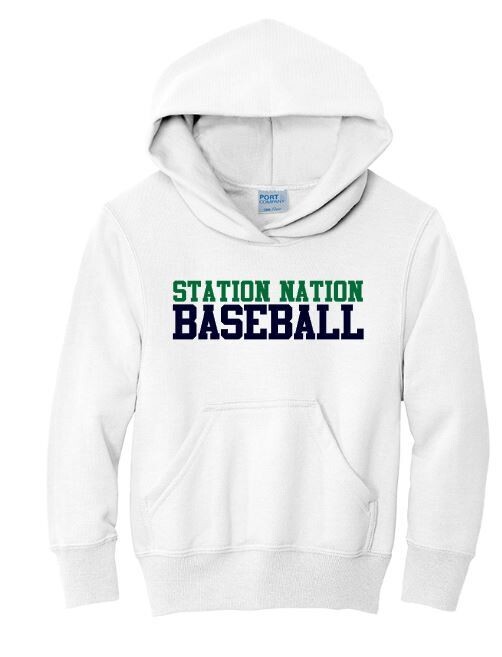 Youth Stacked Station Nation Baseball Hooded Sweatshirt (BSB)