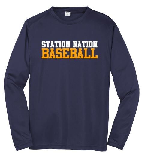 Adult Stacked Station Nation Sport-Tek® PosiCharge® Competitor™ Long Sleeve Tee (BSB)