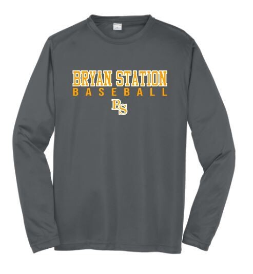 Adult Bryan Station Baseball BS Sport-Tek® PosiCharge® Competitor™ Long Sleeve Tee (BSB)