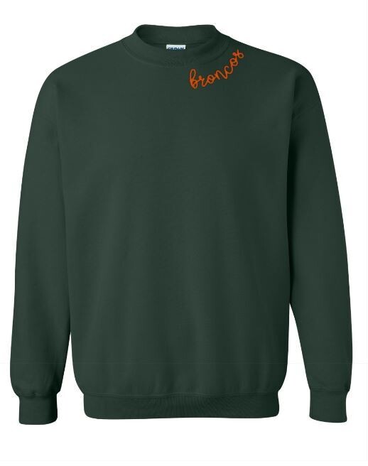 Collar Embroidered broncos Crewneck Sweatshirt (FDL)