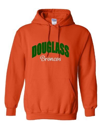 Douglass Broncos Embroidered Hooded Sweatshirt (FDL)