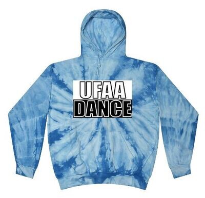 Unisex Youth OR Adult UFAA DANCE Blue Tie Dye Hooded Sweatshirt (UFAA)