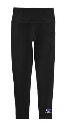 Ladies Sport-Tek® High Rise Black Legging (SH)