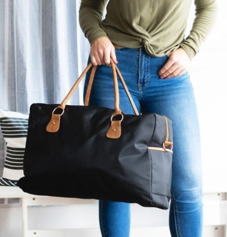 Black Nylon Travel Bag