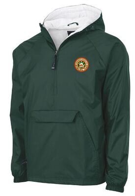 Charles River 1/2 Zip Lined Rain Pullover with Choice of Logo (FDB)