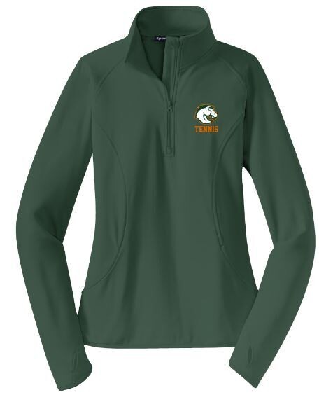 Ladies Sport-Tek 1/2 Zip Sport-Wick Pullover with Choice of Embroidered Logo (FDT)