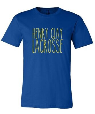 Adult Bella + Canvas Henry Clay Lacrosse Short OR Long Sleeve Tee (HCL)