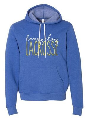 Adult Bella + Canvas henry clay Lacrosse Sponge Fleece Hooded Sweatshirt (HCL)