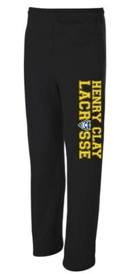 Adult Henry Clay Lacrosse JERZEES NuBlend Open Bottom Sweatpants (HCL)