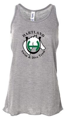 Girls or Ladies Hartland Swim & Dive Team Flowy Racerback Tank (HSDT)