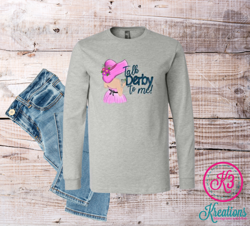 Talk Derby To Me Adult Bella + Canvas Jersey Long Sleeve Tee