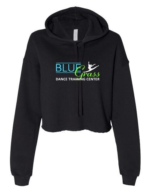 Ladies Bluegrass Dance Training Center Bella + Canvas Cropped Hoodie (BGD)