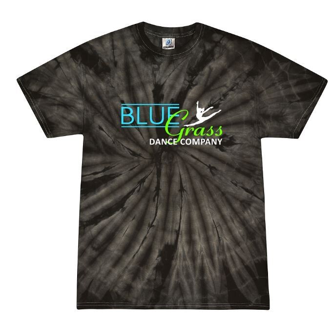 Youth or Adult Bluegrass Dance Company Tie-Dye Short Sleeve Tee (BGD)