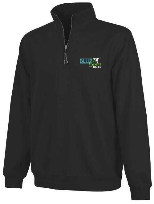 Adult Charles River 1/4 Zip Fleece Pullover with Embroidered Bluegrass Boys Logo (BGD)