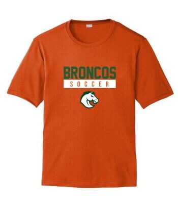 Youth or Adult Sport-Tek Broncos Soccer with Bronco Dri Fit Short or Long Sleeve Tee (FDGS)