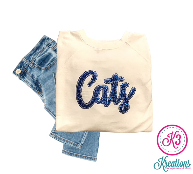 Cats Royal Sequin Lightweight Crewneck Sweatshirt
