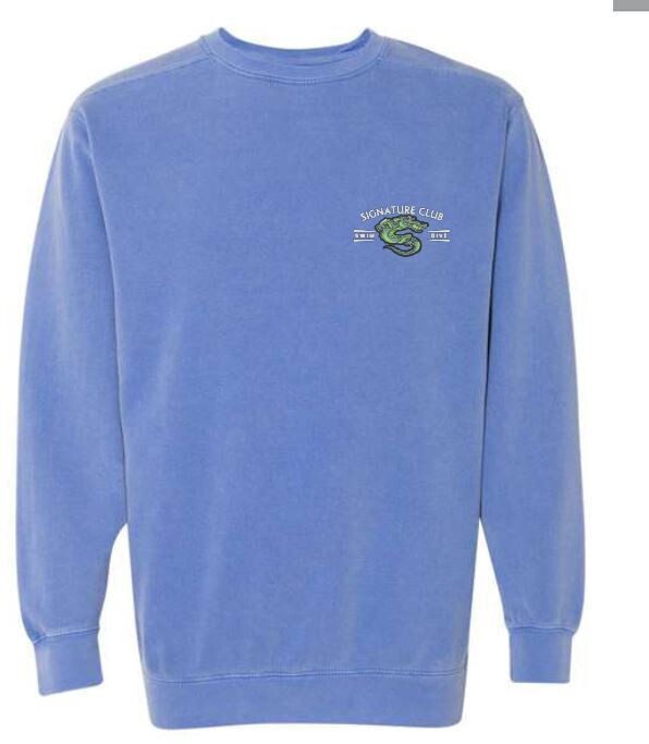 Adult Signature Club Swim & Dive Comfort Colors Garment-Dyed Crewneck Sweatshirt (SCSD)