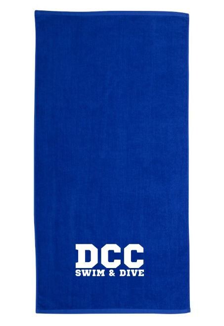 DCC Swim & Dive Cabana Solid Velour Beach Towel (DCC)