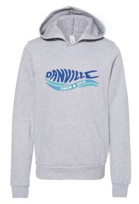 Youth Bella + Canvas Danville Swim & Dive Logo Sponge Fleece Hooded Sweatshirt (DCC)
