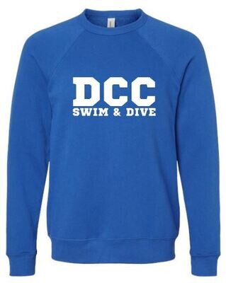 Adult Bella + Canvas DCC Swim & Dive Sponge Fleece Raglan Crewneck Sweatshirt (DCC)