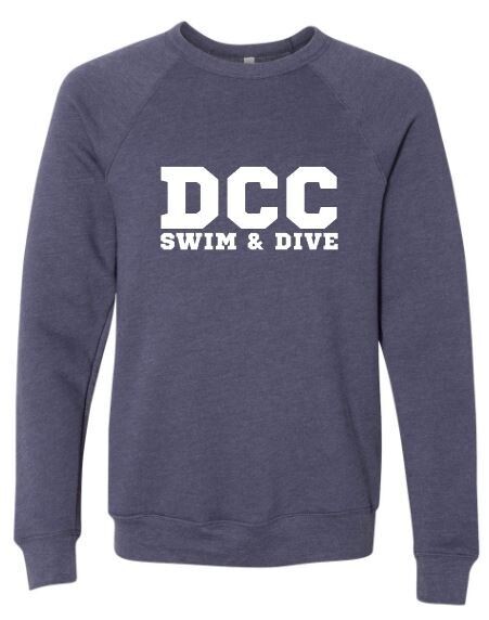 Youth Bella + Canvas DCC Swim & Dive Sponge Fleece Raglan Crewneck Sweatshirt (DCC)