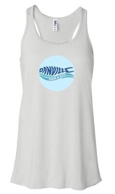 Ladies Danville Swim & Dive Circle Logo Flowy Racerback Tank (DCC)