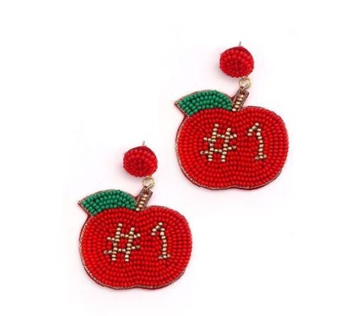 #1 Teacher Earrings