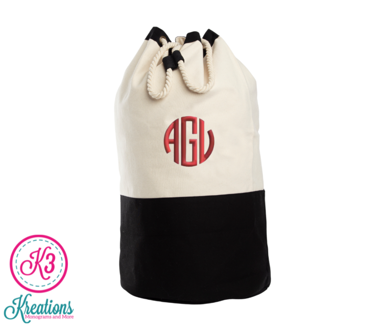 Black Canvas Laundry Duffel