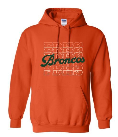 Adult FDHS Broncos Hooded Sweatshirt 