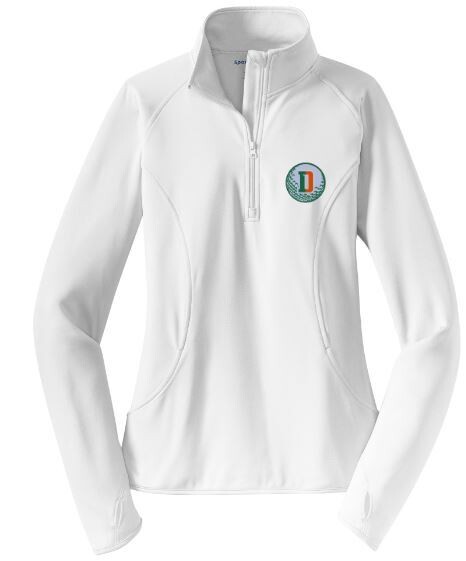Ladies Sport Tek 1/2 Zip Sport Wick Pullover with Choice of Logo (FDG)
