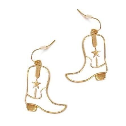White Cowgirl Earrings