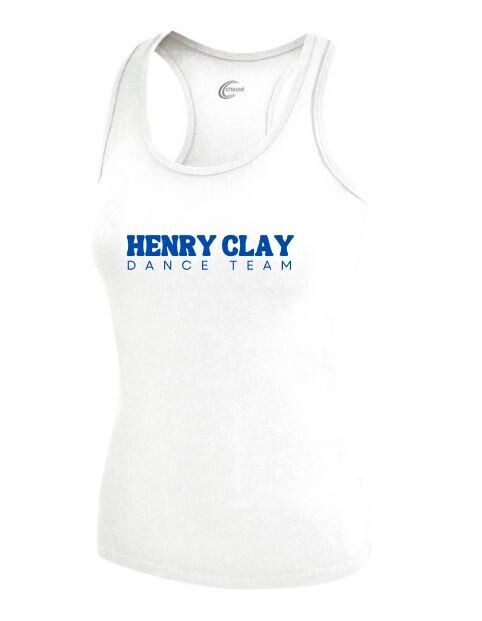 Henry Clay Dance Team White Racerback Tank