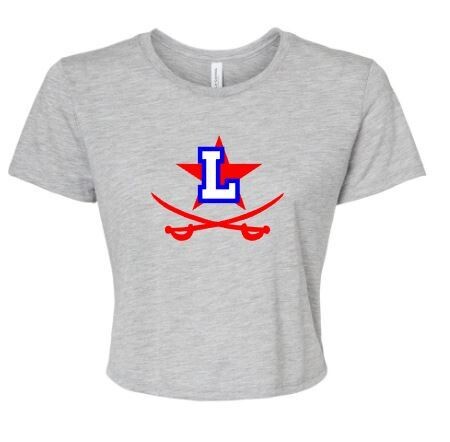 Ladies Lafayette Logo Bella + Canvas Flowy Cropped Tee (LDT)