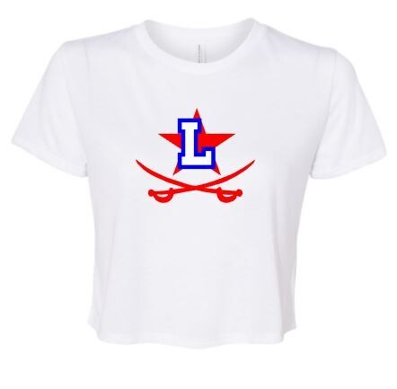 Ladies Lafayette Logo Bella + Canvas Flowy Cropped Tee (LDT)