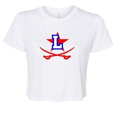 Ladies Lafayette Logo Bella + Canvas Flowy Cropped Tee (LDT)