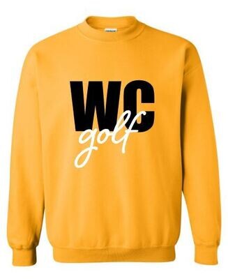 Youth or Adult Block WC golf Crewneck Sweatshirt (WCG)