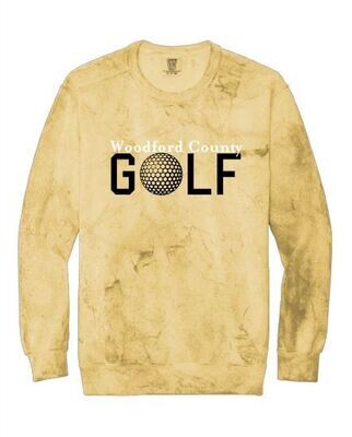 Adult Comfort Colors Color Blast Woodford County Golf Crewneck Sweatshirt (WCG)
