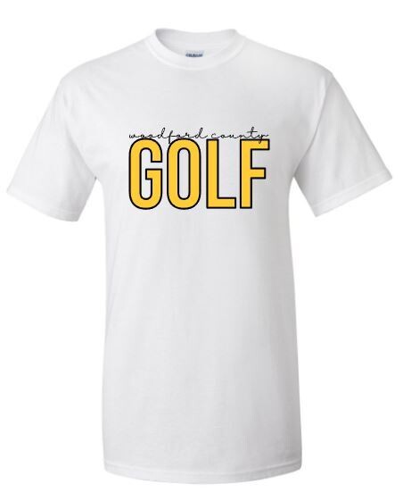 Youth or Adult woodford county GOLF Tee (WCG)