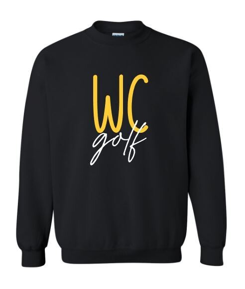 Youth or Adult WC golf Crewneck Sweatshirt (WCG)