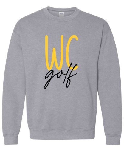 Youth or Adult WC golf Crewneck Sweatshirt (WCG)