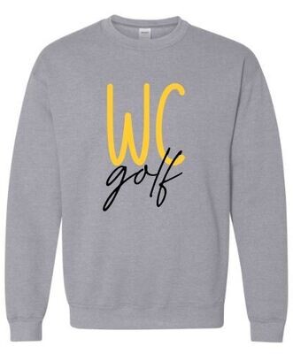 Youth or Adult WC golf Crewneck Sweatshirt (WCG)
