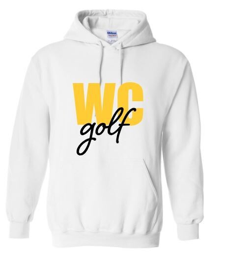 Youth or Adult Block WC golf Hooded Sweatshirt (WCG)