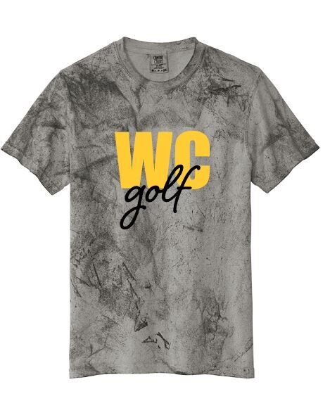 Adult Comfort Colors Color Blast Block WC golf Short Sleeve Tee (WCG)