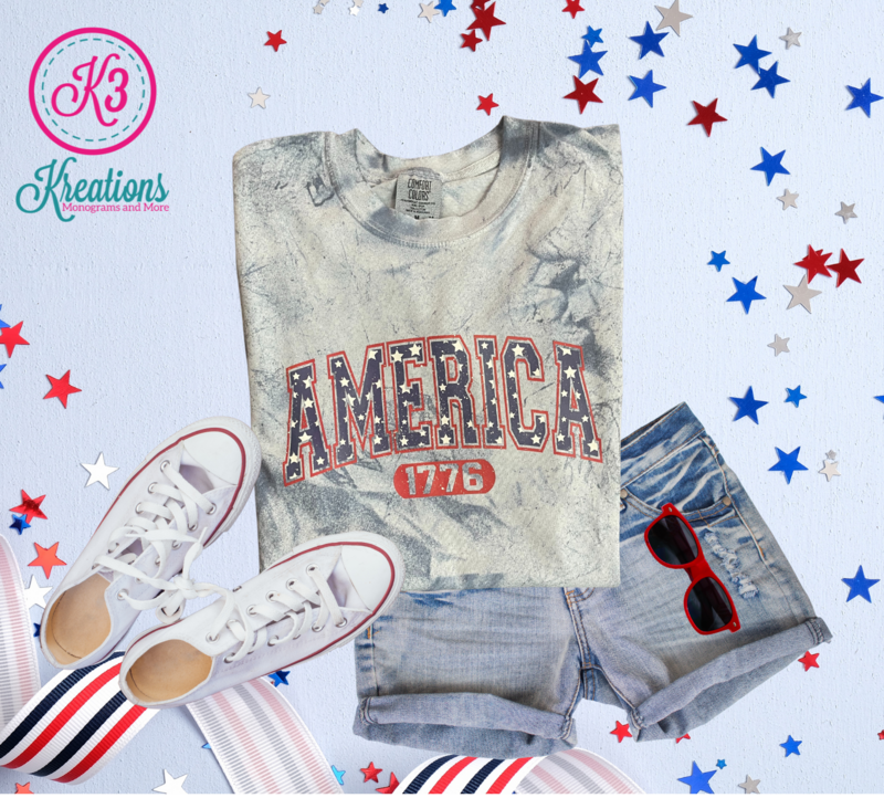 Adult Comfort Colors Colorblast America 1776 Tee