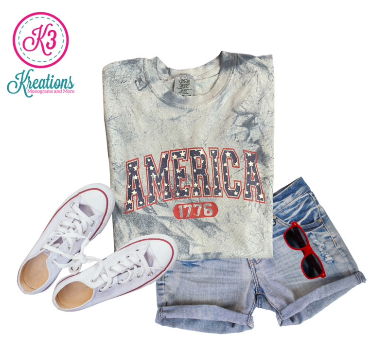 Adult Comfort Colors Colorblast America 1776 Tee