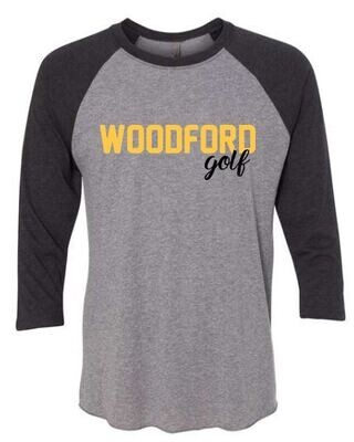 Adult Woodford golf Triblend Three-Quarter Sleeve Raglan (WCG)