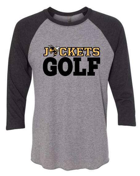 Adult Jackets Golf Triblend Three-Quarter Sleeve Raglan (WCG)