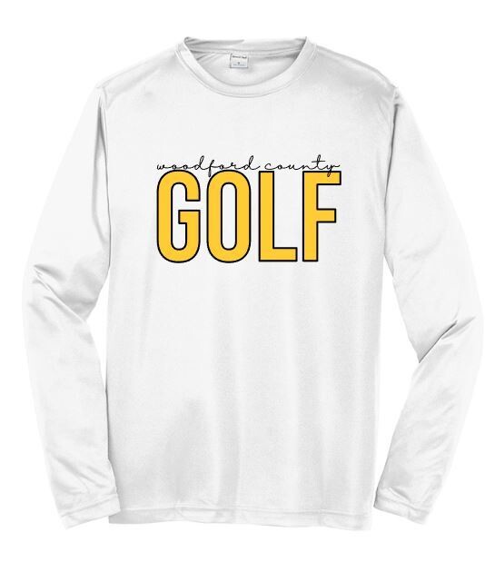 Youth or Adult woodford county GOLF Sport-Tek® PosiCharge® Tee (WCG)