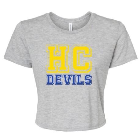 Ladies HC Devils Bella + Canvas Flowy Cropped Tee (HCDT)