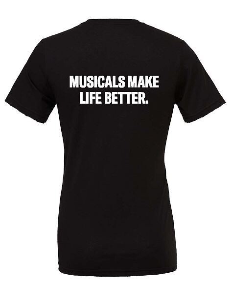 Musicals Make Life Better Design Unisex Bella + Canvas Jersey Tee (LTC)